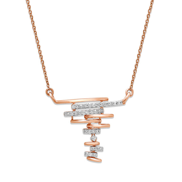 14KT Rose Gold Mystical Mirage Diamond Necklace,,hi-res image number null