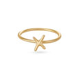 Letter X 14KT Yellow Gold Initial Ring,,hi-res view 2