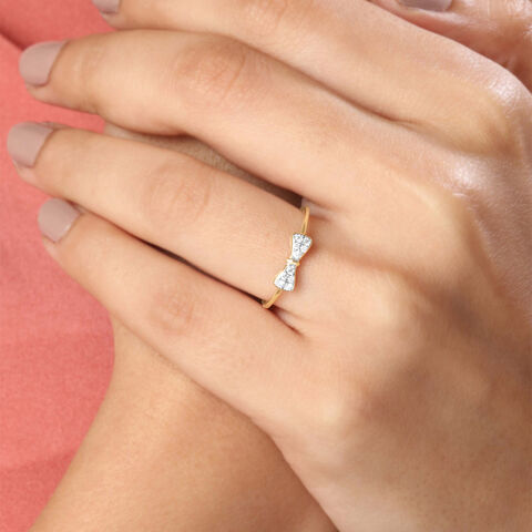 Cutie Bow Spark Diamond Ring