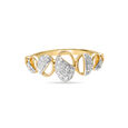 14KT Yellow Gold Oval Rhapsody Diamond Finger Ring,,hi-res view 2