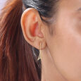 Trendy Sleek Gold Earrings,,hi-res view 2