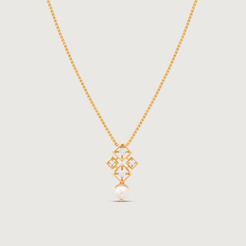 Soft Geometry Diamond Pendant