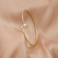 Lustrous Curve Pearl Bangle,,hi-res view 1