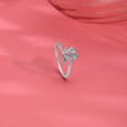 Graceful Leaf Silver Ring,,hi-res view 1