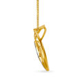 14KT Yellow Gold Pendant With Stylised Circular Design,,hi-res view 2