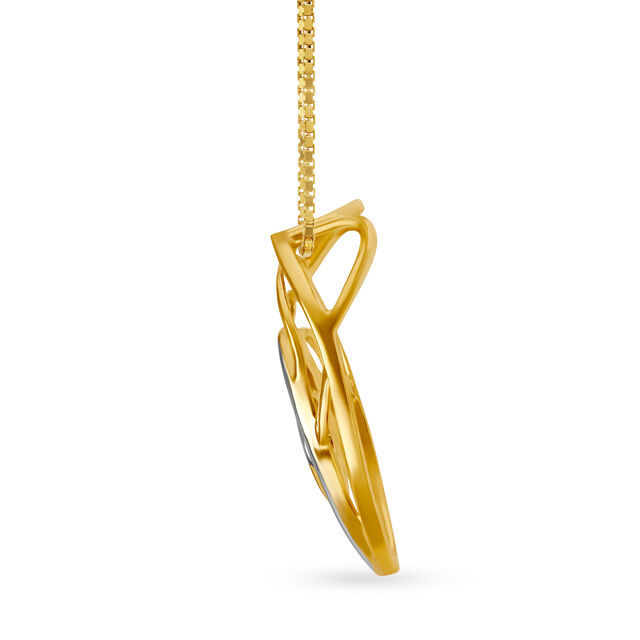 14KT Yellow Gold Pendant With Stylised Circular Design,,hi-res image number null