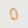 Zigzag Radiance Gold & Diamond Finger Ring,,hi-res view 3