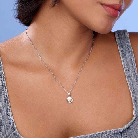 Graceful Sculpted Opal Silver Pendant