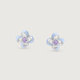 Sky Bloom Silver Stud Earrings,,hi-res view 3