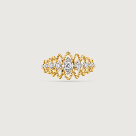 Infinite Rhythm Diamond Platinum Gold Ring