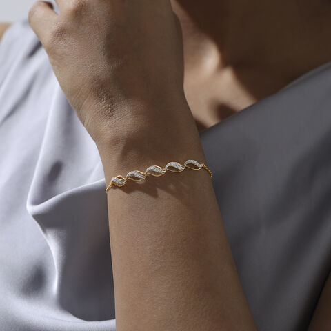 Fluid Flame Diamond Bracelet