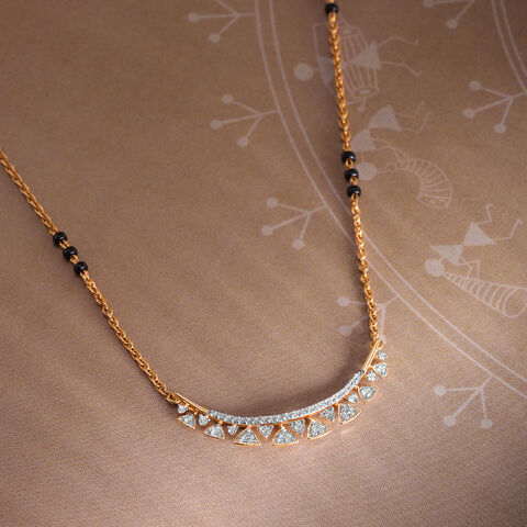 Forever Sparkle 18 KT Gold and Diamond Mangalsutra