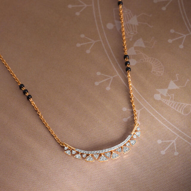 Forever Sparkle 18 KT Gold and Diamond Mangalsutra,,hi-res image number null