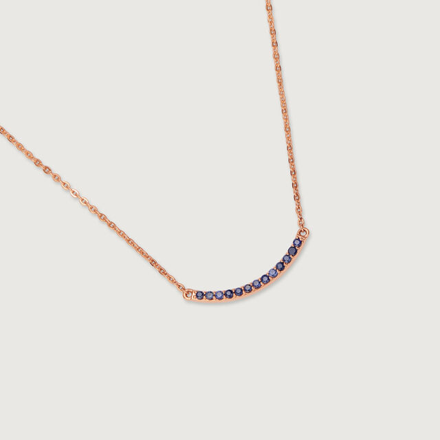 Ethereal Horizon 18KT Gold & Sapphire Pendant with Chain,,hi-res image number null