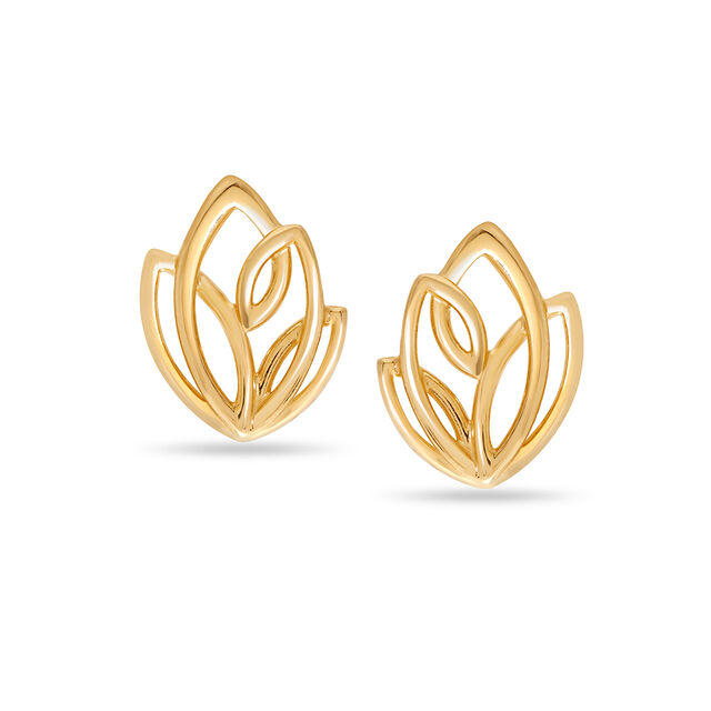 14KT Yellow Gold Organic Odyssey Stud Earrings,,hi-res image number null