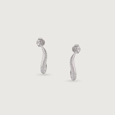 Twisty Textured Silver Earrings