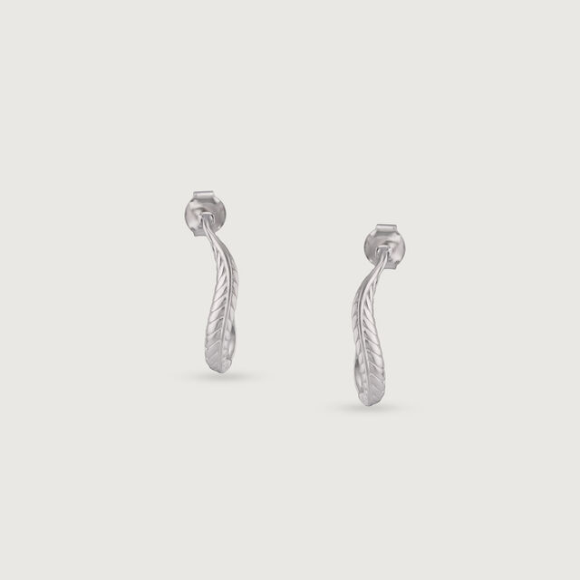 Twisty Textured Silver Earrings,,hi-res image number null