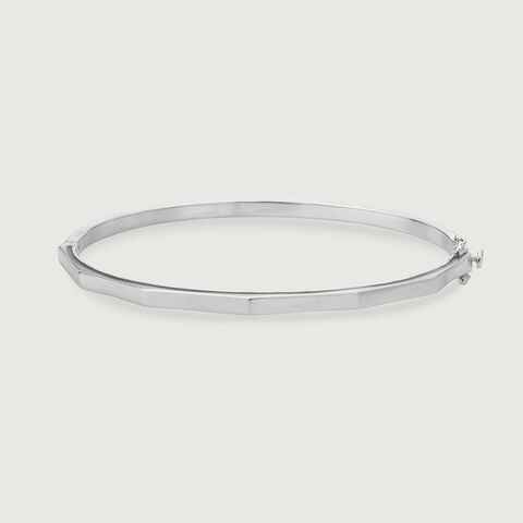 Minimal Gleam Silver Bangle