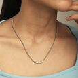 Starlit Grace Silver Necklace,,hi-res view 2