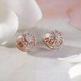 Dazzling Fan Gold & Diamond Stud Earrings,,hi-res view 1