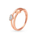 14KT Rose Gold Diamond Finger Ring,,hi-res view 1