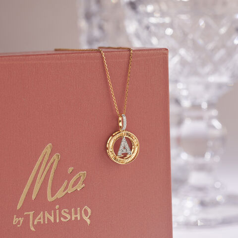 Glowing Initial Diamond Pendant