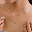 Delicate Blossom Polki Necklace,,hi-res view 2