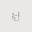 Hexa Groove Silver Cufflinks,,hi-res view 5