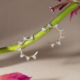 Dazzling Grace Gold & Diamond Hoop Earrings,,hi-res view 1