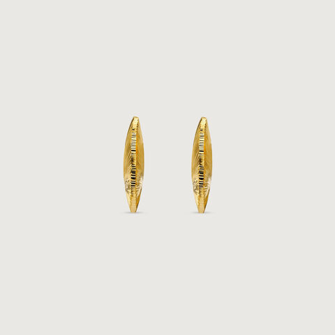 Radiant Arc Gold Hoop Earrings