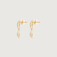 Faceted Balance Diamond Drop Earrings,,hi-res view 4
