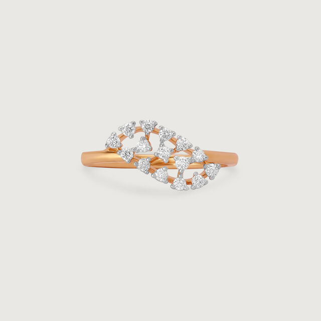 Twinkling Vines Gold & Diamond Finger Ring,,hi-res image number null