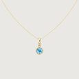Clean Contemporary Blue Topaz Gold Pendant,,hi-res view 4