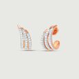 Gleaming Streak Diamond Hoop Earrings,,hi-res view 4