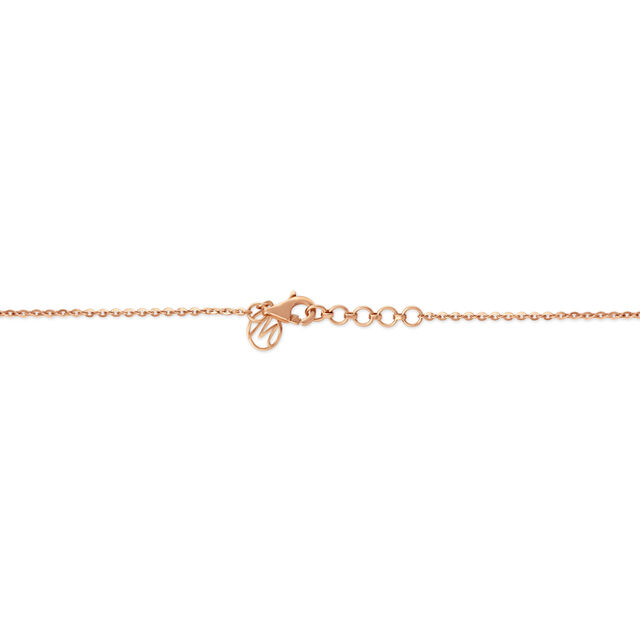 18KT Rose Gold Dreamy Heart Strings And Gorgeous Floral Chain,,hi-res view 2