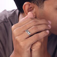 Classic Signet Silver Ring,,hi-res view 2