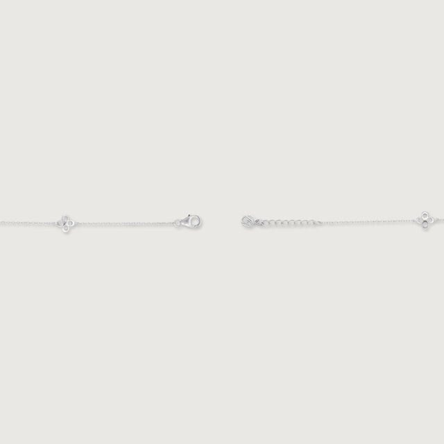 Chic Bloom Silver Anklet,,hi-res image number null