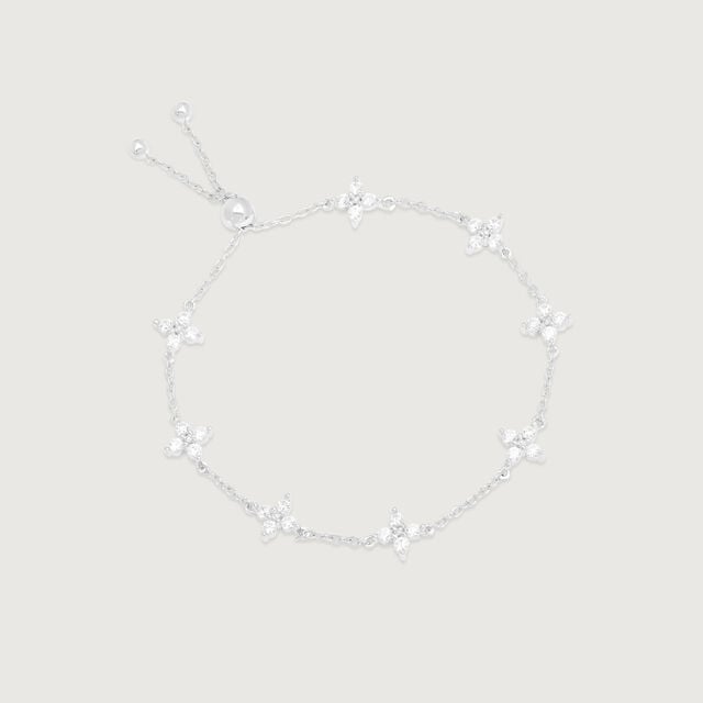 Floral Spark Silver Bracelet,,hi-res image number null