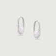 Bubble Loop Silver Hoop Earrings,,hi-res view 3