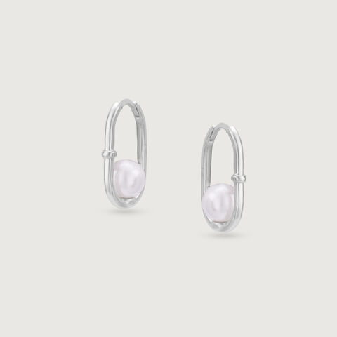 Bubble Loop Silver Hoop Earrings