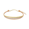 14KT Yellow White and Rose Gold Bangle with Diamond,,hi-res view 1