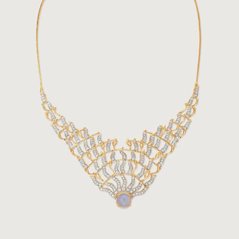 Radiant Opal & Diamond Necklace