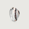 Mother of Pearl Aqua Silver Ring,,hi-res view 4