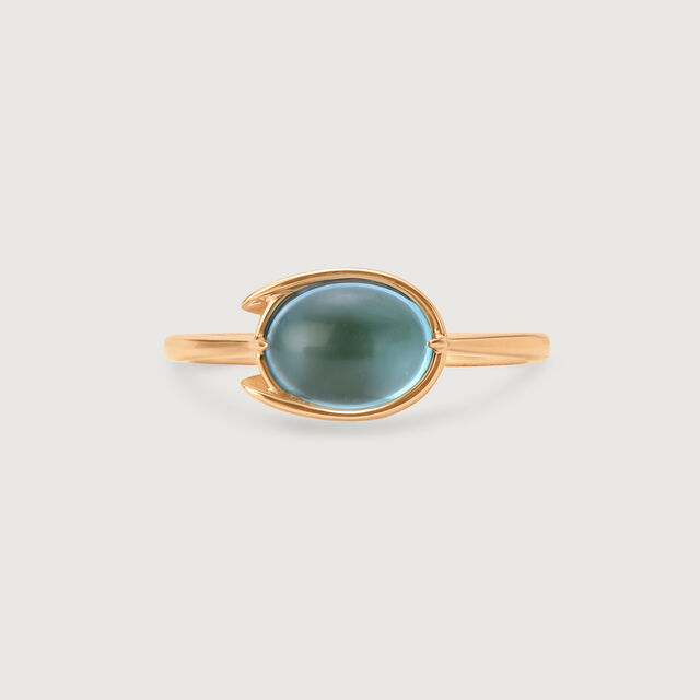Twilight Firefly 14 kt Gold & Blue Topaz Finger Ring,,hi-res image number null