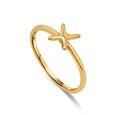 Letter X 14KT Yellow Gold Initial Ring,,hi-res view 4