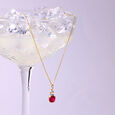Classically Chic 14KT Ruby & Diamond Pendant,,hi-res view 1