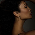 Disco Rhythm Gold & Diamond Drop Earrings,,hi-res view 1
