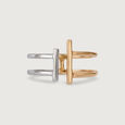 Mia 14KT Yellow And White Gold Finger Ring,,hi-res view 3