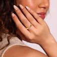 Octagonal Charm Gold Ring,,hi-res view 2