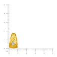 14KT Yellow Gold Diamond Hoop Earrings With Grid Design,,hi-res view 4
